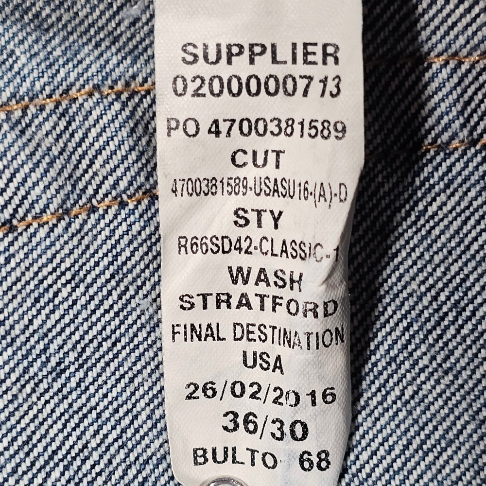 Polo Ralph Lauren Classic 867 Stratford Jeans Men 36x30 Straight Blue RL Logo - Picture 8 of 14